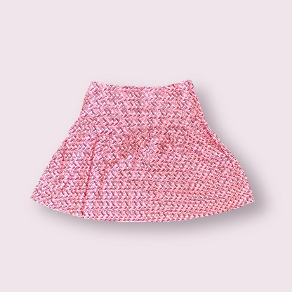 Women’s Old Navy Just Below The Waist Pink Geometric Pattern Cotton Skirt Sz 8
